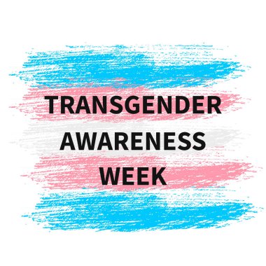 Transseksüel Farkındalık Haftası 'nda Transseksüel Gurur Bayrağı. LGBT halk bayramı Kasım 'ın ikinci haftasında kutlanıyor. Pankartlar, işaretler, logo tasarımı, kart vs. için vektör şablonunu düzenlemek kolay.