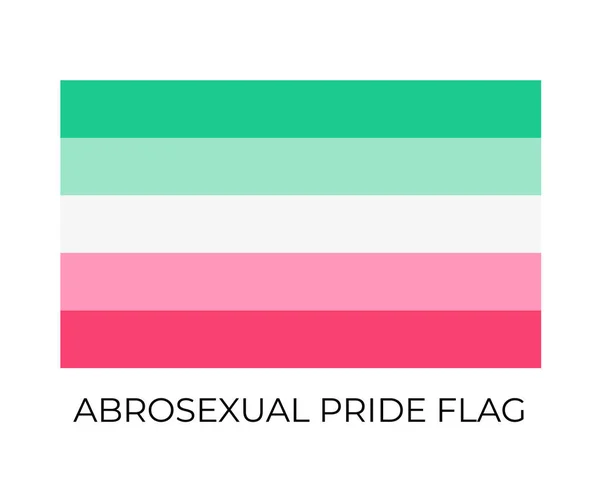 Радужные Флаги Абросексуальной Гордости Символ Лгбт Сообщества Сексуальная Идентичность Вектора — стоковый вектор