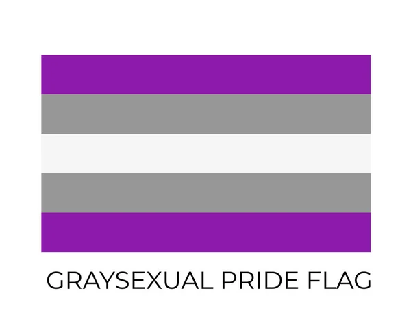 Bandiere Dell Arcobaleno Dell Orgoglio Grigio Simbolo Della Comunità Lgbt — Vettoriale Stock