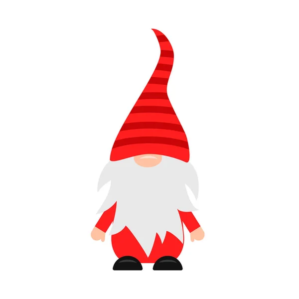 Ημέρα Του Αγίου Βαλεντίνου Χριστούγεννα Gnome Απομονώνονται Λευκό Σκανδιναβός Νάνος — Διανυσματικό Αρχείο