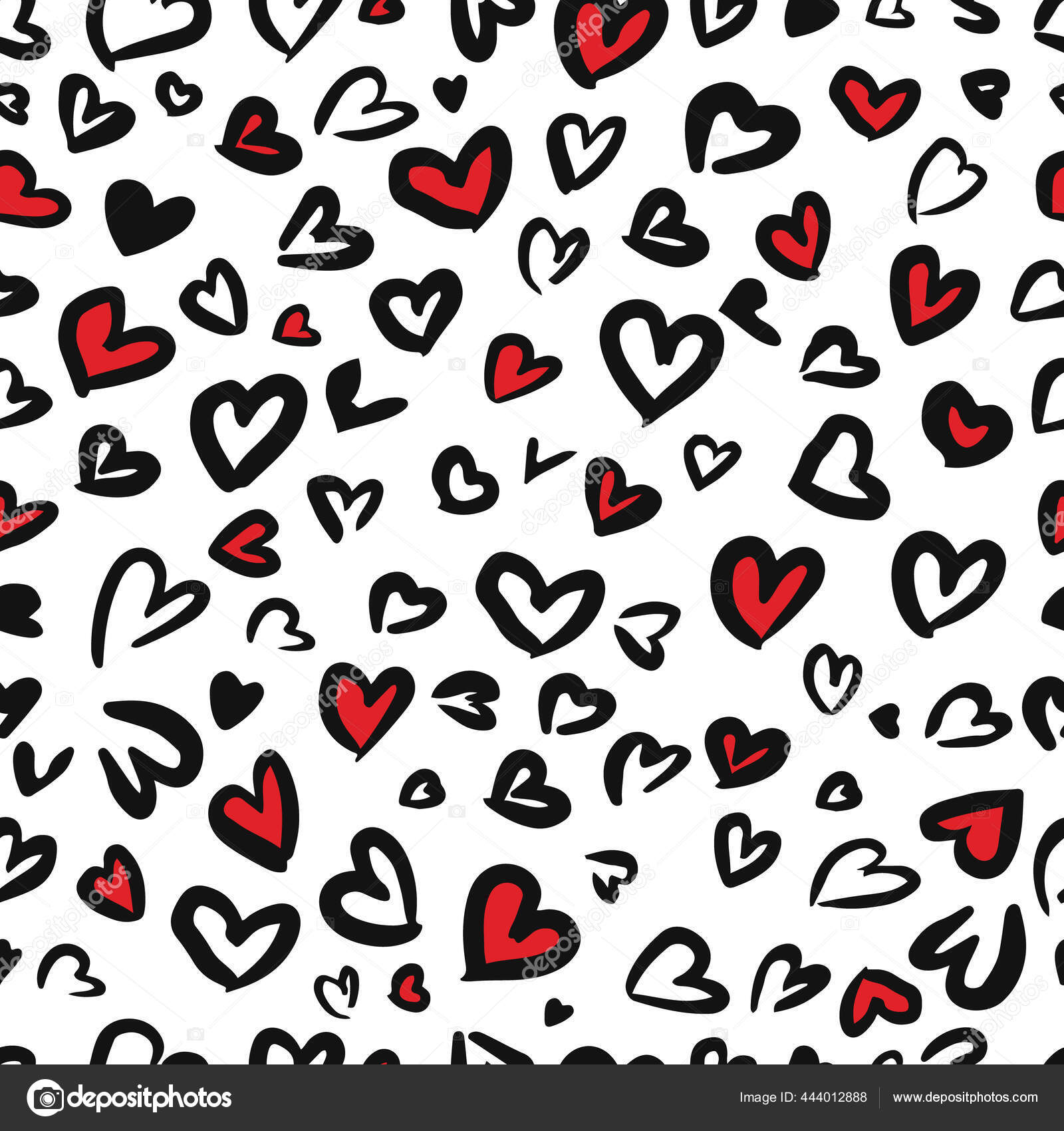 발렌타인 레퍼드나 재규어의 솔기없는 유행하는 자국이야 반점이 빨강과 심장은 치타의 스톡 벡터 - ©designergraphic84  444012888, image size:1600x1700