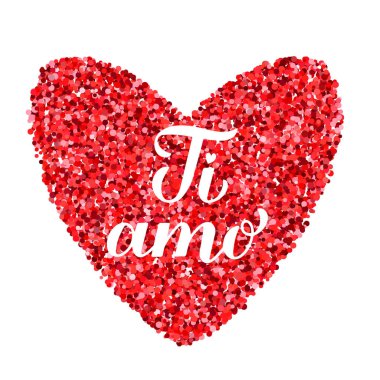 Ti Amo el yazısı harfleri. İtalyanca 