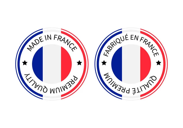 Made in France, badge or label with flag isolated 11310285 Vector