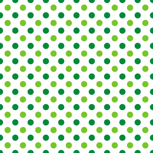 Patrick Day Polka Dot Nahtloses Muster Grün Weißer Hintergrund Heiliger — Stockvektor