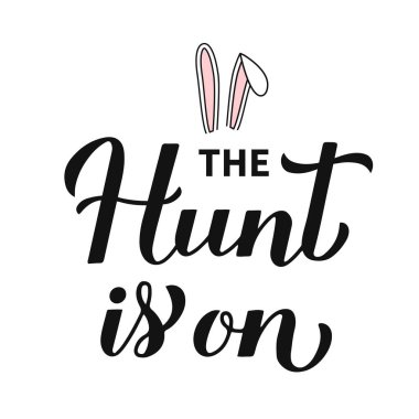 Komik Paskalya tipografi posteri. Parti daveti, tebrik kartı, pankart, etiket vs. için vektör şablonu.