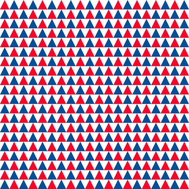 Amerikan vatanseverliği kusursuz bir model. ABD geleneksel arka planı. Kırmızı mavi beyaz arka plan. Kumaş, tekstil, duvar kağıdı, ambalaj kağıdı vs. için vektör şablonu. 