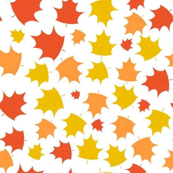 Herbst Ahornblätter Nahtlose Muster Herbst Vektorhintergrund Für Stoff Kleidung Scrapbooking — Stockvektor
