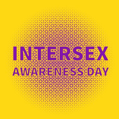 Cinsiyetler Arası Farkındalık Günü posteri. LGBT halk bayramını 26 Ekim 'de kutladı. Pankartlar, işaretler, logo tasarımı, kart vs. için vektör şablonu.