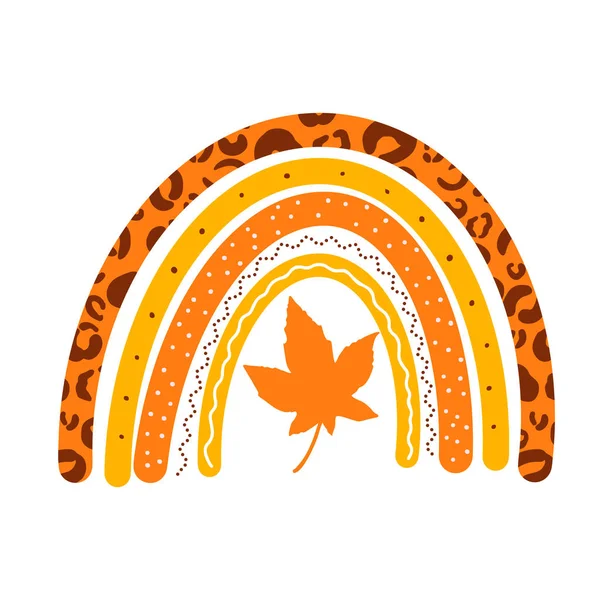 Φθινόπωρο Ουράνιο Τόξο Χαριτωμένο Κλιπ Φθινόπωρο Πρότυπο Διάνυσμα Για Banner — Διανυσματικό Αρχείο