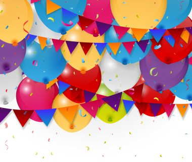 Renkli doğum günü balon dekorasyon