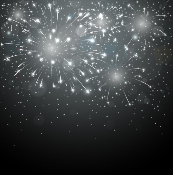 Красивые фейерверки на ночном фоне

