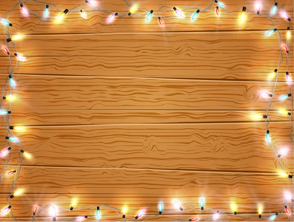 Christmas light frame — Stock Vector