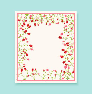 Retro güzel çiçek tasarım