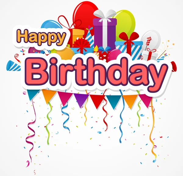 Birthday  celebration card — Stock Vector