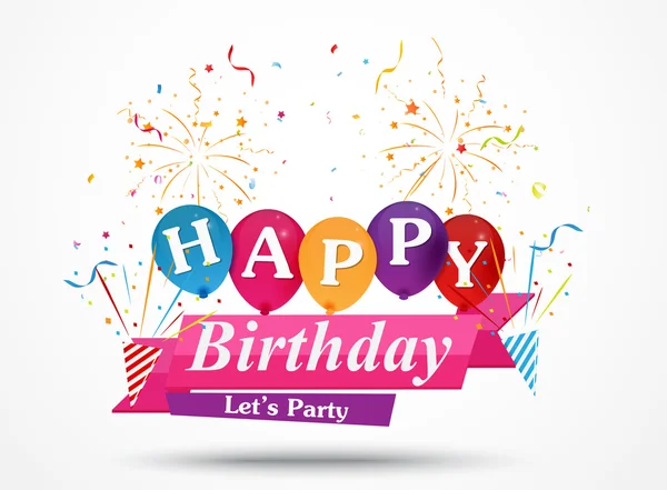 Happy Birthday greeting card design — Stock Vector