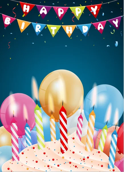 Happy birthday invitation — Stock Vector