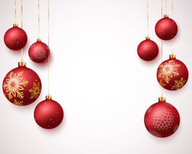 Mutlu noeller ve mutlu yeni yıl afişleri toplar ve konfetiyle