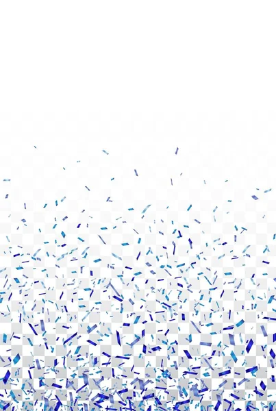 Fondo Confeti Azul Que Cae Sobre Fondo Transparente — Vector de stock