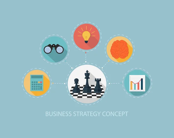 Business Strategy on flat style design — Stock Vector