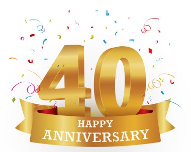 Yıldönümü kutlamaları konfeti ile