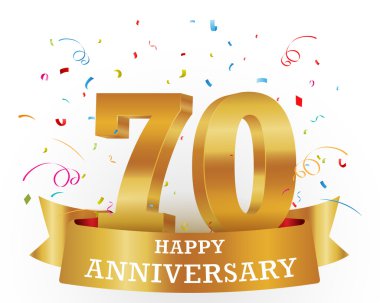 Yıldönümü kutlamaları konfeti ile