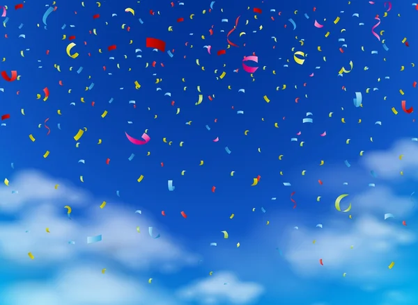 Confetti en el cielo — Vector de stock