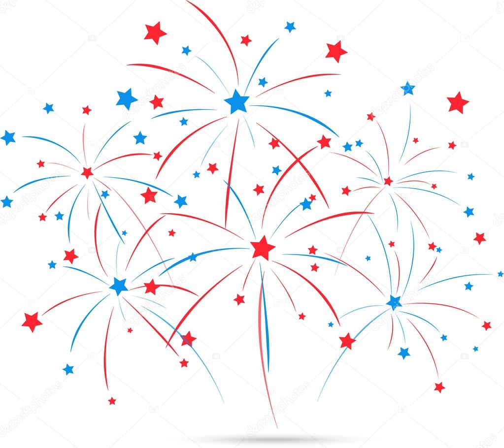 Independence day fireworks Stock Vector by ©bejotrus 73760019, image size:1023x910