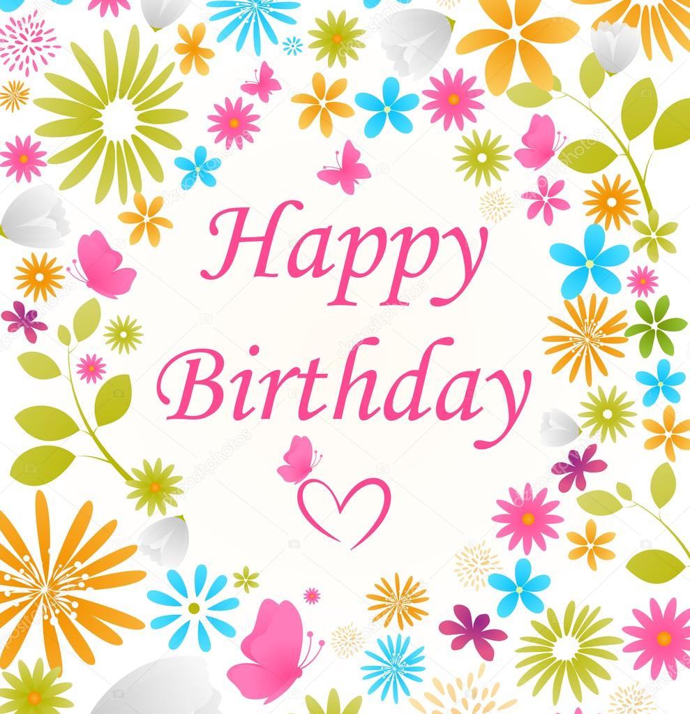 Beautiful Birthday card Stock Vector by ©bejotrus 75848439
