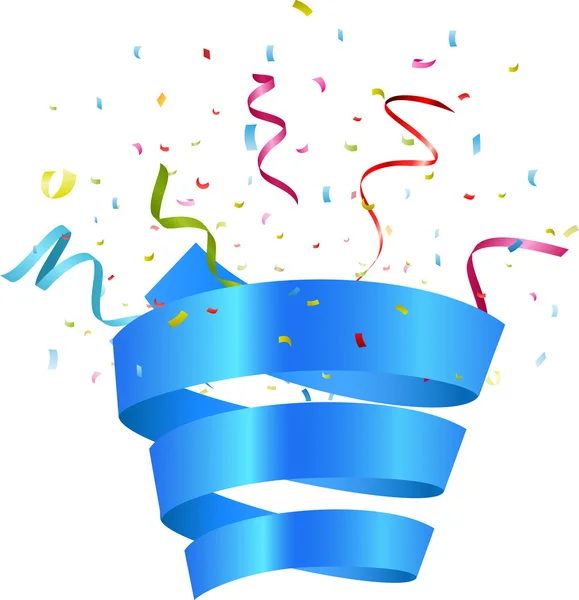 Birthday celebration with colorful confetti — Stock Vector