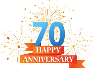 Mutlu yıldönümü kutlamaları havai fişek ile