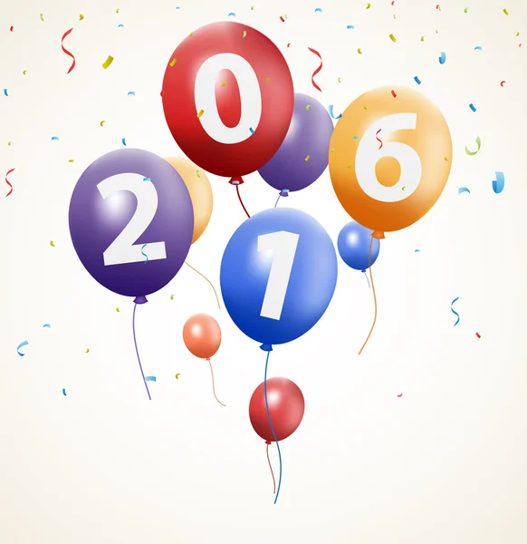 Gelukkig Nieuwjaar achtergrond met ballon — Stockvector