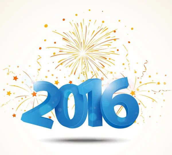 Šťastný nový rok pozadí s ohňostrojem — Stockový vektor