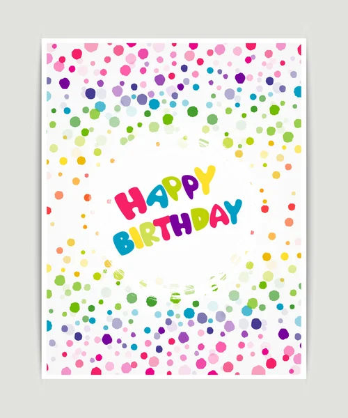 Birthday background with bunting and confetti — Stock Vector