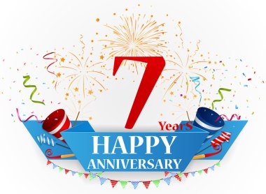 Mutlu yıldönümü kutlamaları havai fişek ile