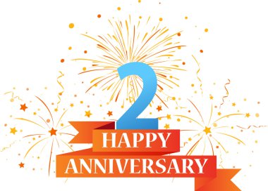 Mutlu yıldönümü kutlamaları havai fişek ile