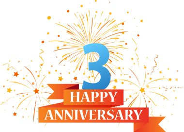 Mutlu yıldönümü kutlamaları havai fişek ile