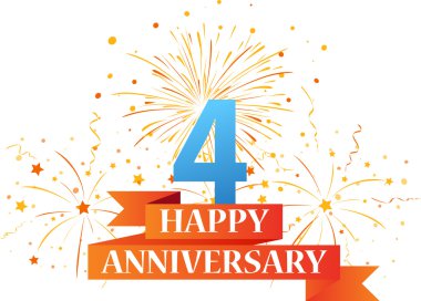 Mutlu yıldönümü kutlamaları havai fişek ile