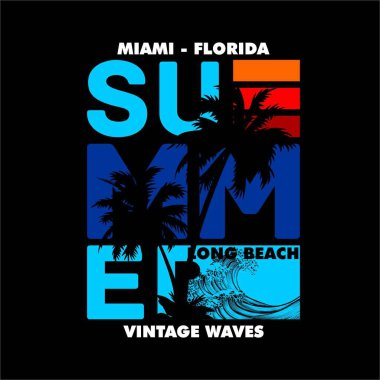 Miami Florida Yazı Plajı Eski Dalgaları