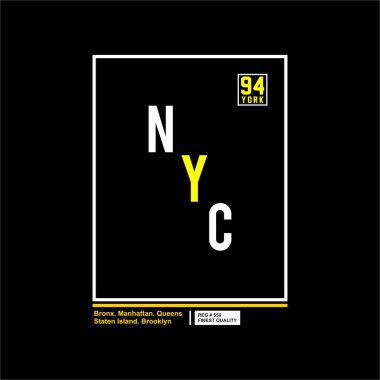 New York 94 Bronx Manhattan Basit vintage tasarımı