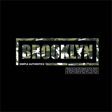 Brooklyn, basit otantik kamuflaj deseni, klasik moda.
