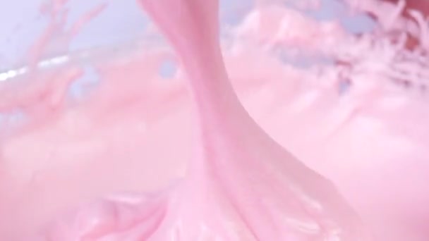 Сливки Кондитера Розовый Крем Взбивающийся Кондитерского Венчика Шеф Готовит Сырный — стоковое видео