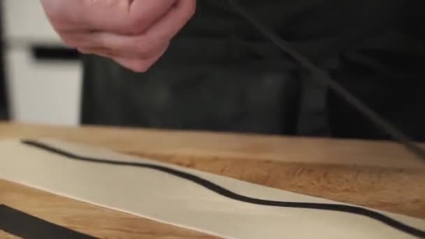 Kézzel Készített Gombócok Séf Gombócot Csinál Főzőgombóc — Stock videók