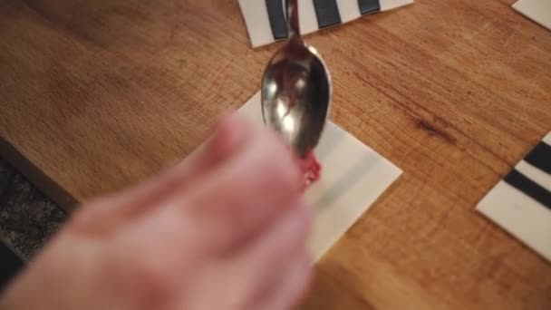 手作り餃子 料理長が肉団子を作る 団子を作る過程 — ストック動画