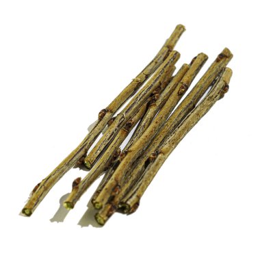 Beyaz arka planda kuşüzümü dallarını yakın plan kes. Yüksek kalite fotoğraf