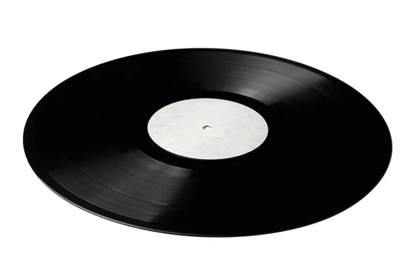 Starý Vinylový Záznam Izolovaný Bílém Pozadí Kvalitní Fotografie — Stock fotografie