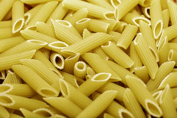 Italienische Penne Pasta Geriffelt Aus Nächster Nähe Hintergrund Hochwertiges Foto — Stockfoto