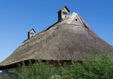 Alman Baltık Denizi kıyısında güneşli bir günde çatıya çarptık.