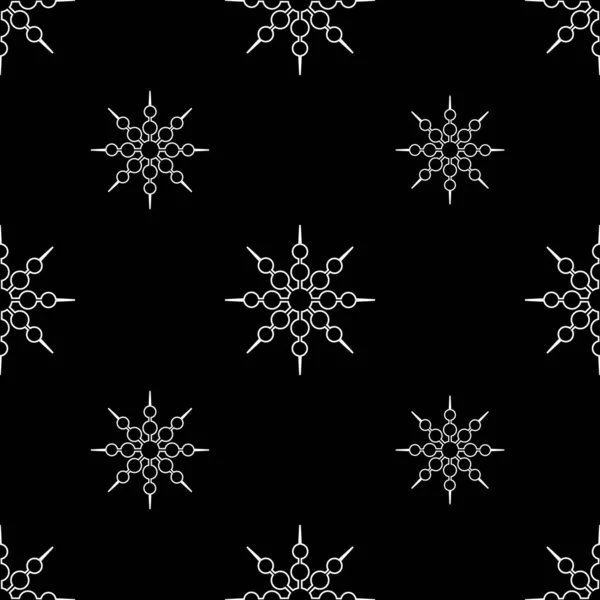 Sneeuw naadloos patroon. Abstract winter sierlijke textuur achtergrond. Sneeuwvlok patroon. Sneeuwvlok vector vakantie bewerkbare textuur — Stockvector