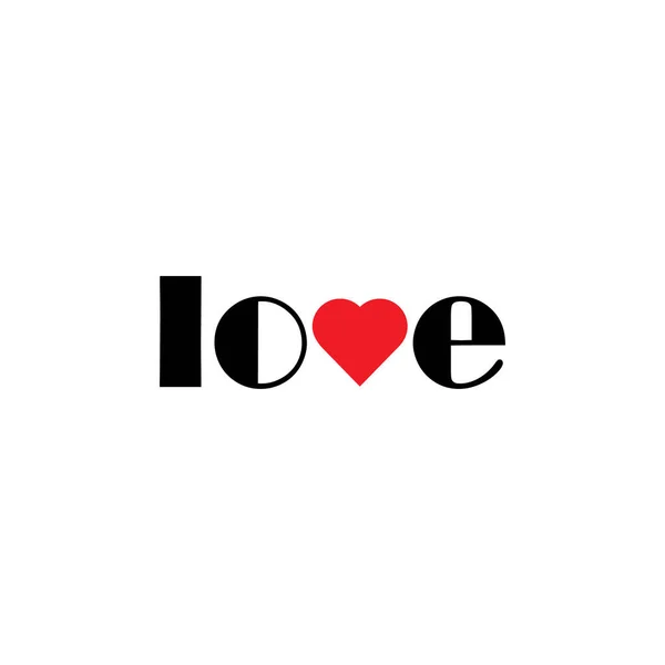 Листівка з серцем Знак листівки на день Святого Валентина, тип шрифту — стоковий вектор