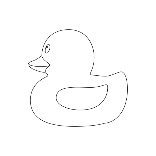 Canard Caoutchouc Icône Jouet Pour Bébé Symbole Contour Signe Icône — Image vectorielle